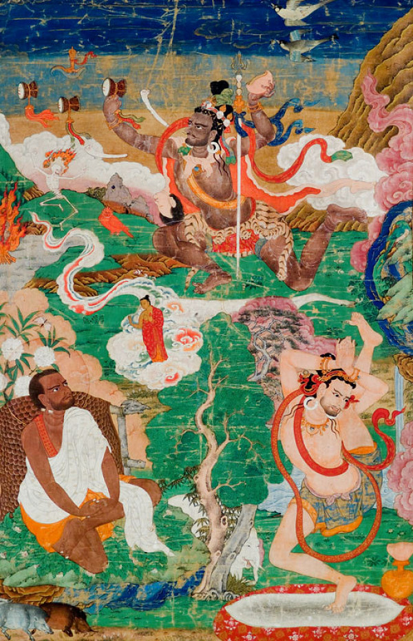 Anonym - Tři mahásiddhové - Nagpokjöpa, Phagčhangpa a Zangpopa 