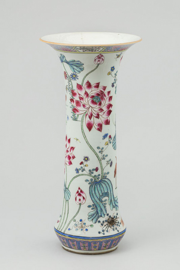 Anonym - Váza s motivem lotosového jezírka 