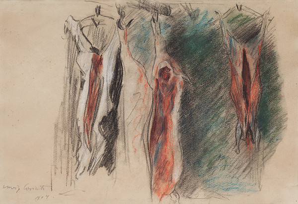 Lovis Corinth - Study of Gutted Pigs 