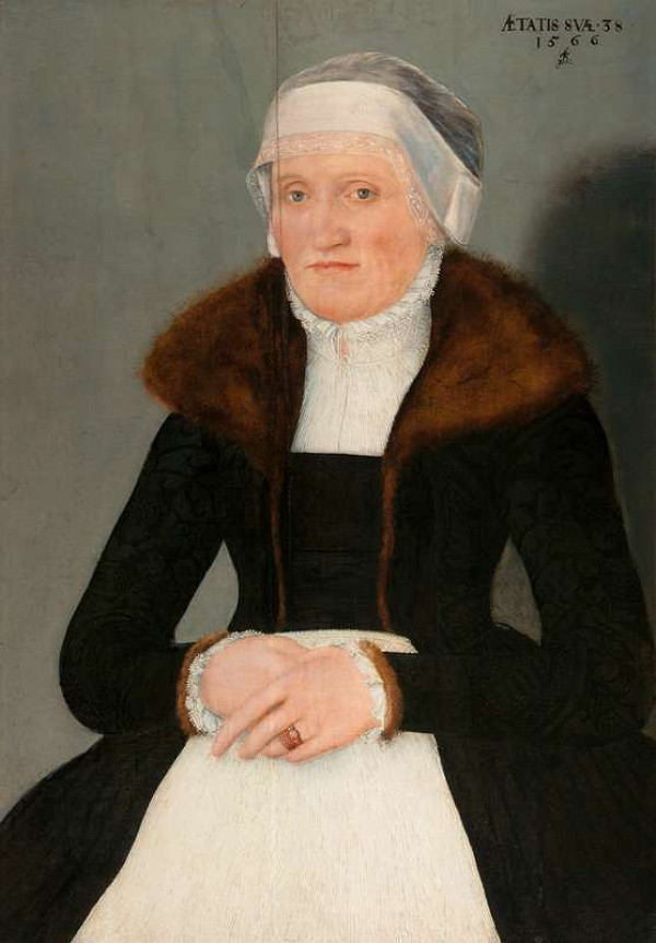 Lucas Cranach the Younger - Portrait of a thirty-eight-year-old woman 