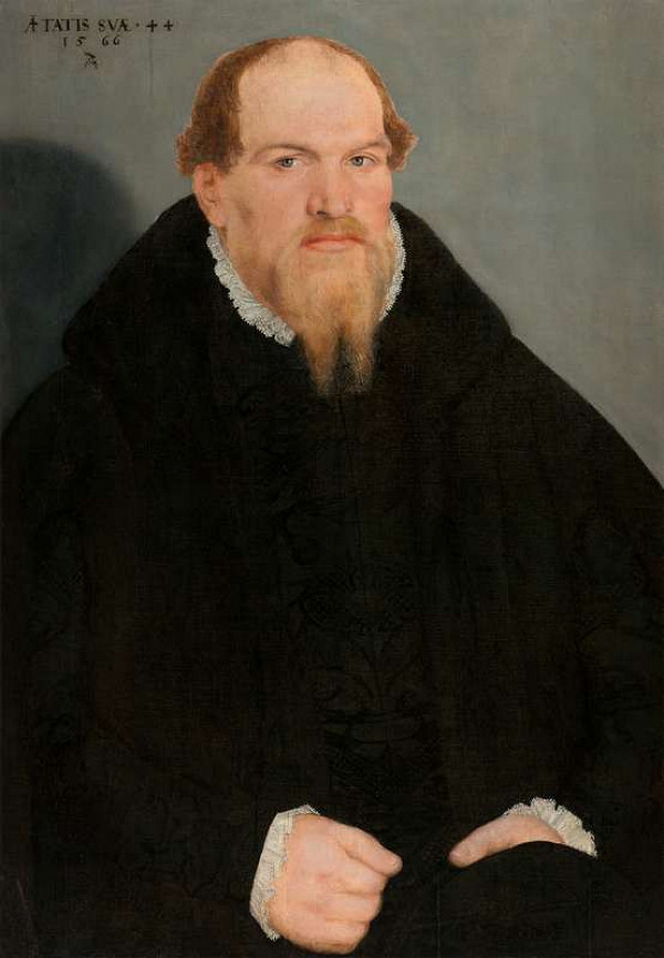 Lucas Cranach the Younger - Portrait of a forty-four-year-old man 
