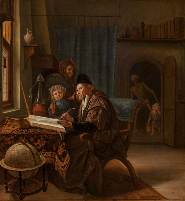 Jan Steen - The Scholar and Death 
