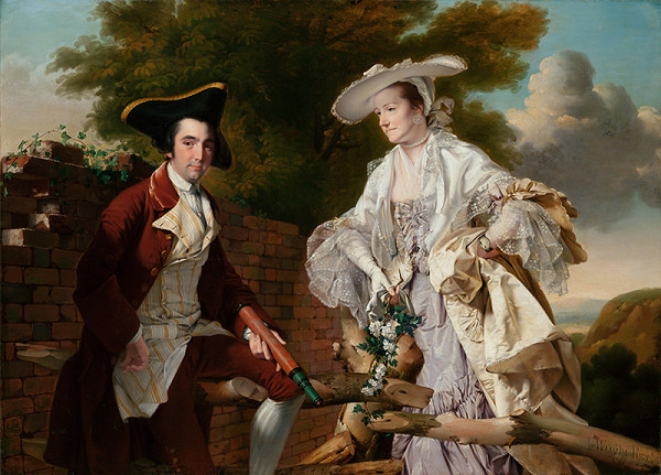 Joseph Wright of Derby - Portrait of Peter Perez Burdett and His First Wife Hannah 