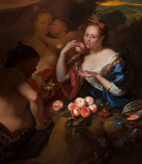 Godfried Schalcken - Venus with Cupid, Bacchus and Ceres (Sine Cerere et Baccho friget Venus) 