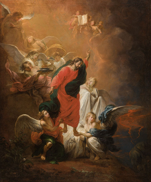 Michael Leopold Willmann - Christ Ministered and Borne by Angels 