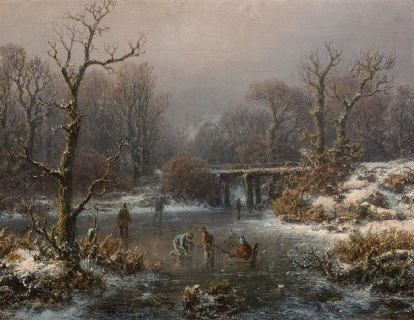 August Bedřich Piepenhagen - Ice Rink (Winter Landscape) 