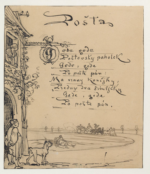 Josef Mánes - Postman (A Postman Is Coming) 