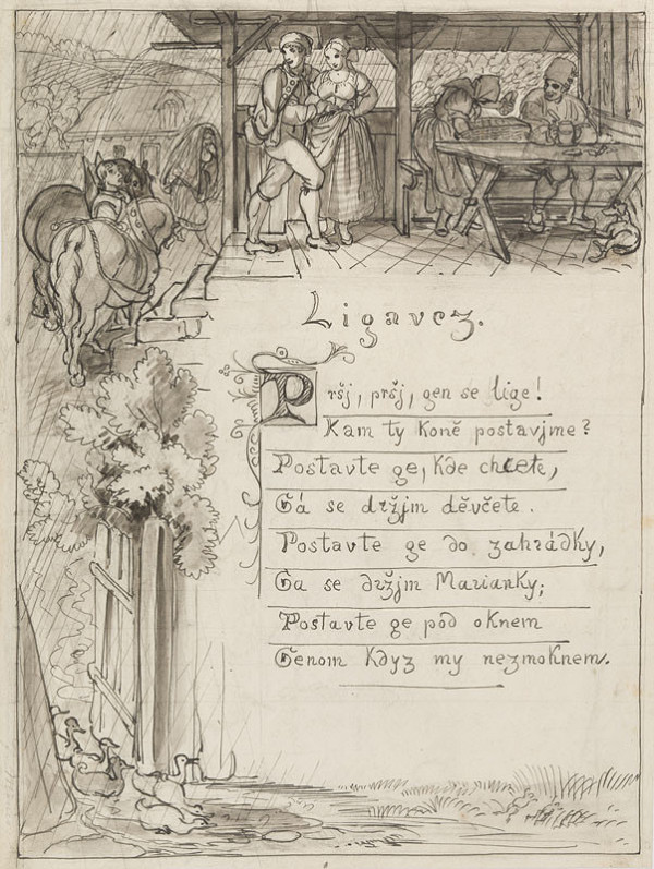 Josef Mánes - Heavy Rain (It Rains, It Pours) 