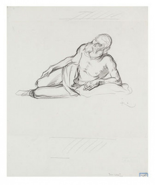 František Kupka - Lying Old Man, study for Solomon’s Song of Songs 