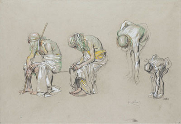 František Kupka - Bent and Seated Old Man, study for Aristophanes’ Lysistrata 