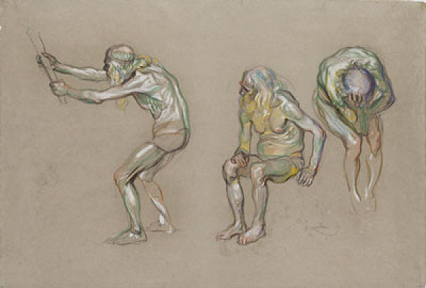 František Kupka - Three Old Men, study for Aristophanes’ Lysistrata 