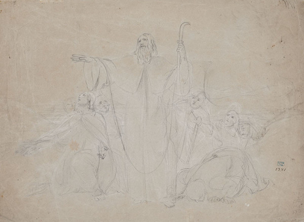 František Tkadlík - Sketch for the painting Return of Saint Adalbert to His Homeland 