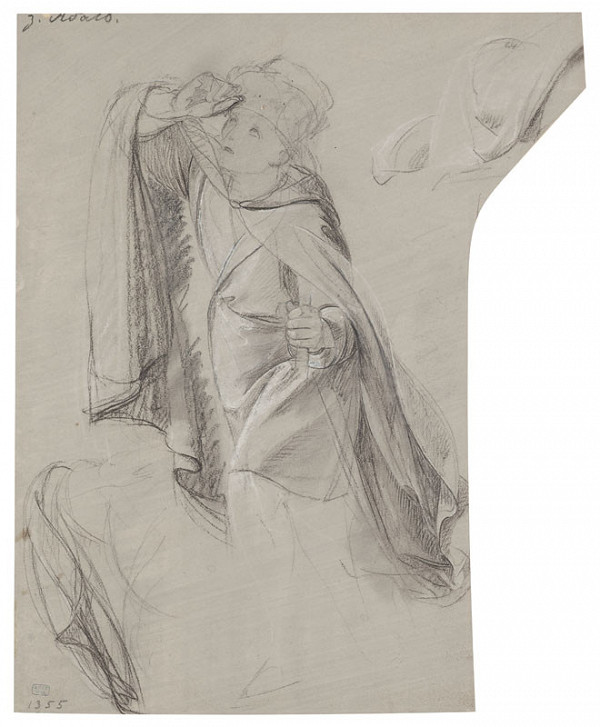 František Tkadlík - Study of a striding man for the painting Return of Saint Adalbert to His Homeland 