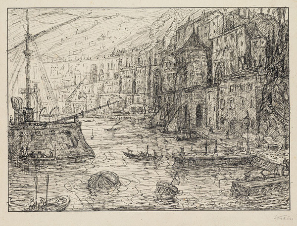 Alfred Kubin - Port, from the Cycle without End 