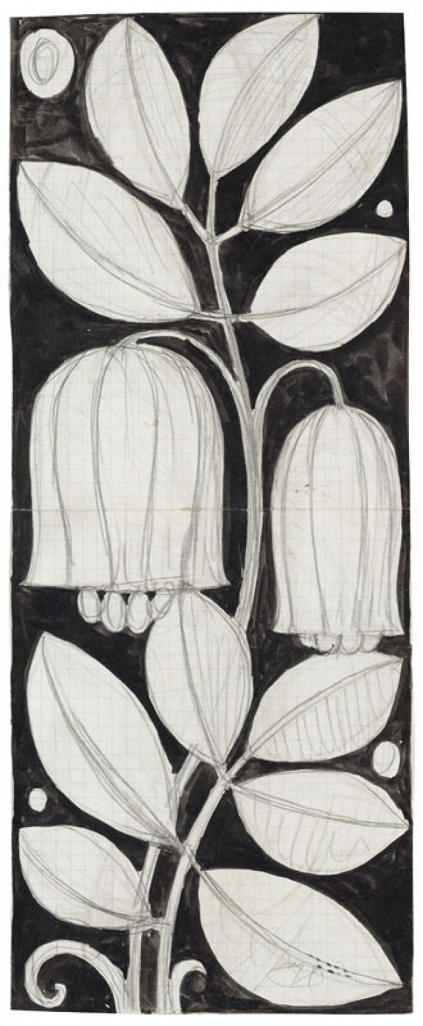 Josef Hoffmann - Study of the stage set for the Fledermaus Cabaret in Vienna 