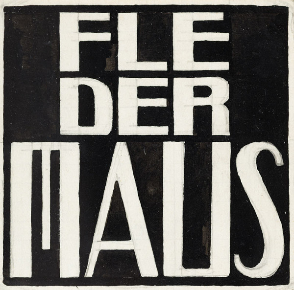 Josef Hoffmann - Study of the stage set for the Fledermaus Cabaret in Vienna 