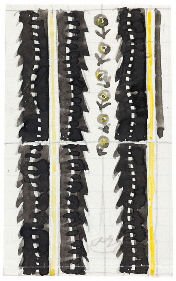 Josef Hoffmann - Study of ornament for the Fledermaus Cabaret in Vienna 