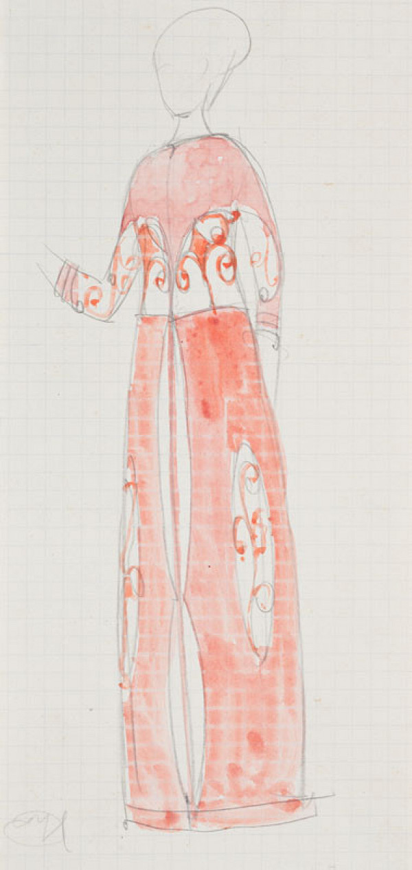 Josef Hoffmann - Design of a formal dress 