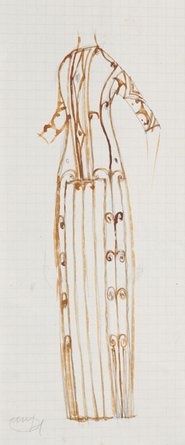 Josef Hoffmann - Design of a formal dress 
