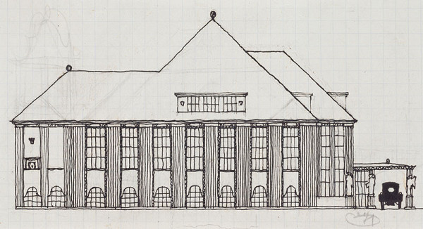 Josef Hoffmann - Preparatory study of the Skywa-Primavesi villa, Vienna 