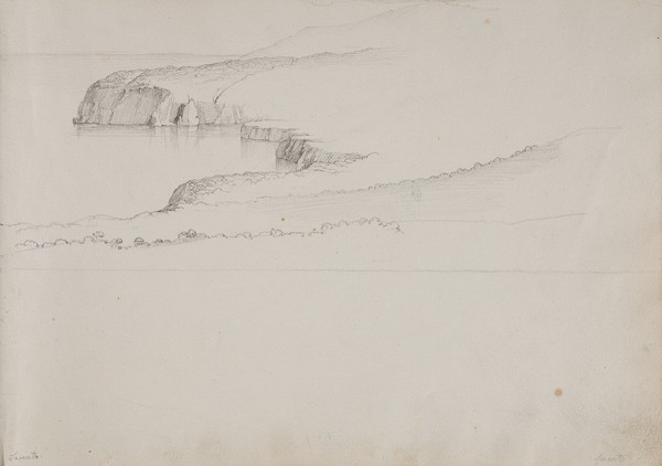 František Tkadlík - Sheet from the Southern Italian Sketchbook - view of Sorrento 