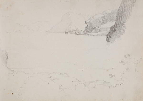 František Tkadlík - Sheet from the Southern Italian Sketchbook - landscape sketches 