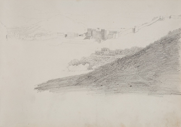 František Tkadlík - Sheet from the Southern Italian Sketchbook - view of Sorrento 
