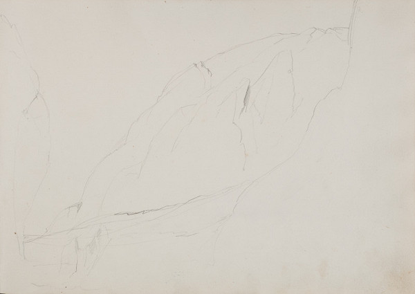 František Tkadlík - Sheet from the Southern Italian Sketchbook - sketch of a rock formation 