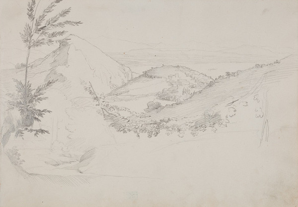 František Tkadlík - Sheet from the Southern Italian Sketchbook - view of Cava de’ Tirreni 