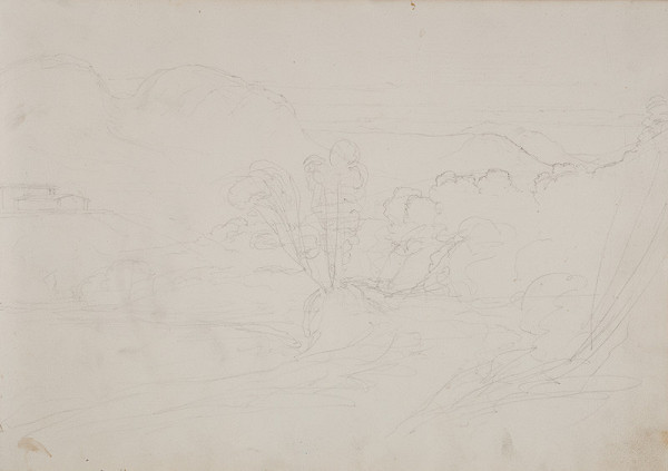 František Tkadlík - Sheet from the Southern Italian Sketchbook - landscape sketch 