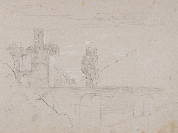 František Tkadlík - Sheet from the Southern Italian Sketchbook - landscape 
