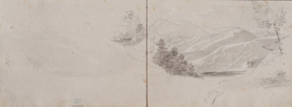 František Tkadlík - Sheet from the Southern Italian Sketchbook - landscape 