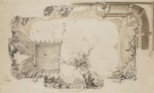 Josef Ignaz Mildorfer - The Dance of Salome - Sketch Design for a Ceiling Fresco 