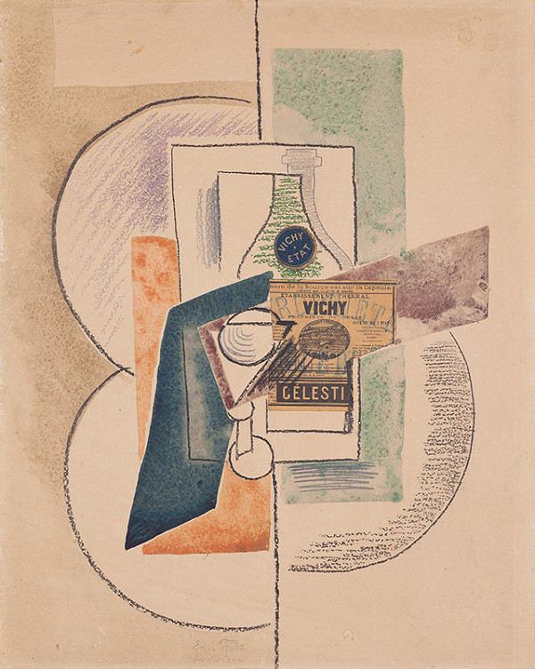 Emil Filla - Still Life with a Vichy Bottle and a Glass 