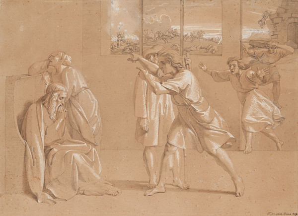 František Tkadlík - Job Receives News of a Disaster 