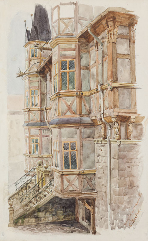 Carl Josef Alois Bourdet - The Old Town Hall in Wernigerode 