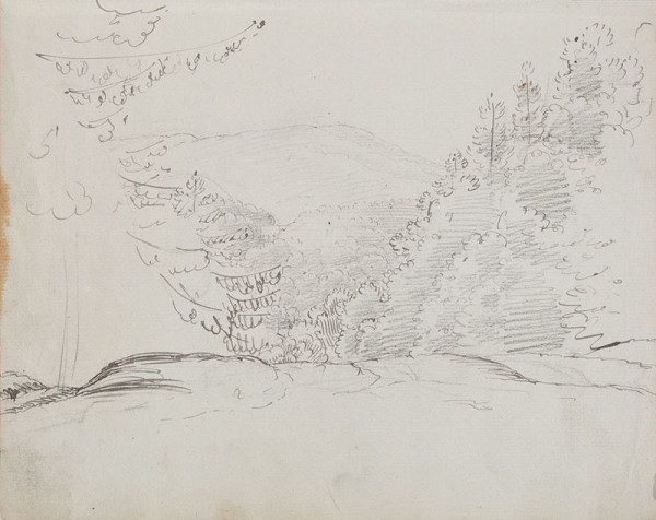 František Tkadlík - Sheet from Sketchbook C - landscape study 