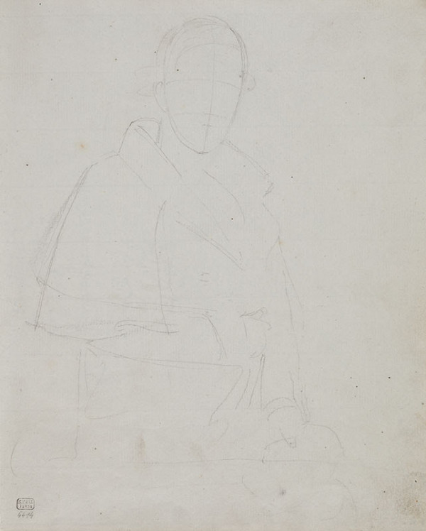 František Tkadlík - Sheet from Sketchbook C - study for the Portrait of Josef Dobrovský 