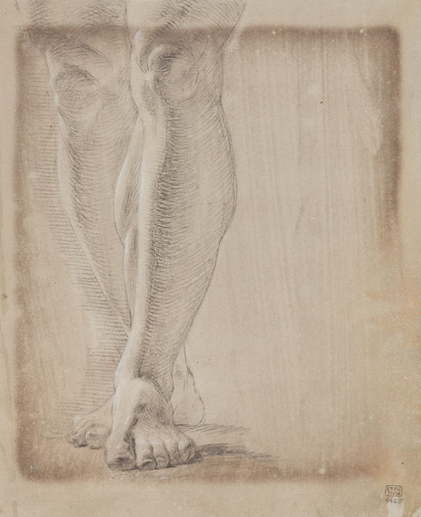 František Tkadlík - Sheet from Sketchbook C - study of legs for the drawing The Sacrifice of Cain and Abel 