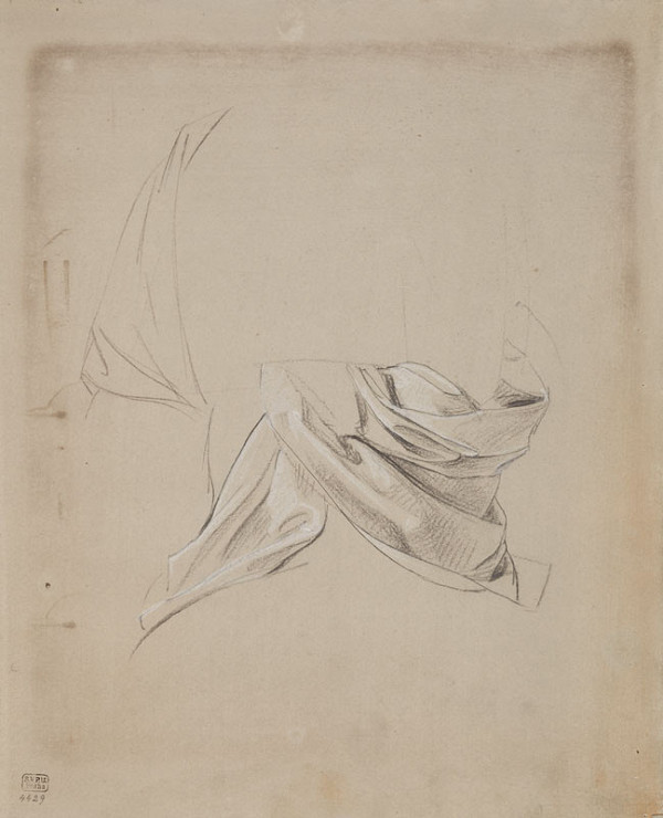 František Tkadlík - Sheet from Sketchbook C - study of a drapery 