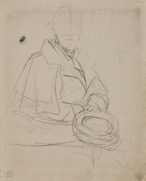 František Tkadlík - Sheet from Sketchbook C - study for the Portrait of Josef Dobrovský 