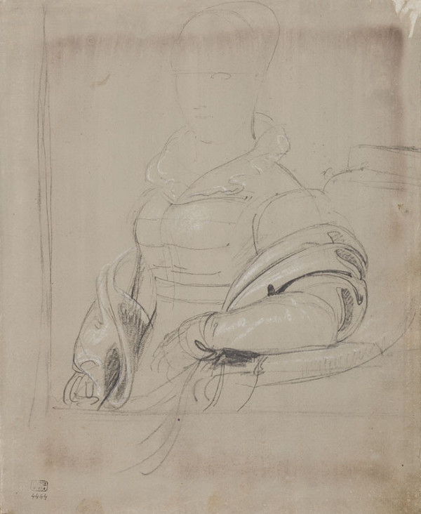 František Tkadlík - Sheet from Sketchbook C - sketch for a portrait of a lady 