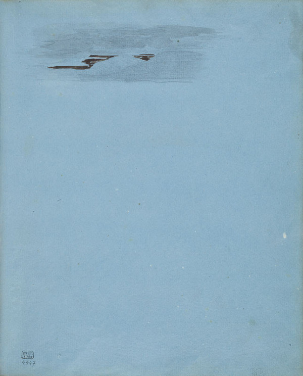 František Tkadlík - Sheet from Sketchbook C - sketch of landscape with clouds 