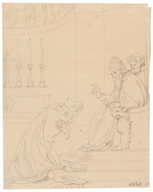 František Tkadlík - Saint Adalbert in Audience with Pope John XV 