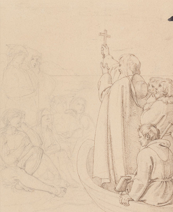 František Tkadlík - Saint Adalbert and Three Companions on Their Journey to Rome 