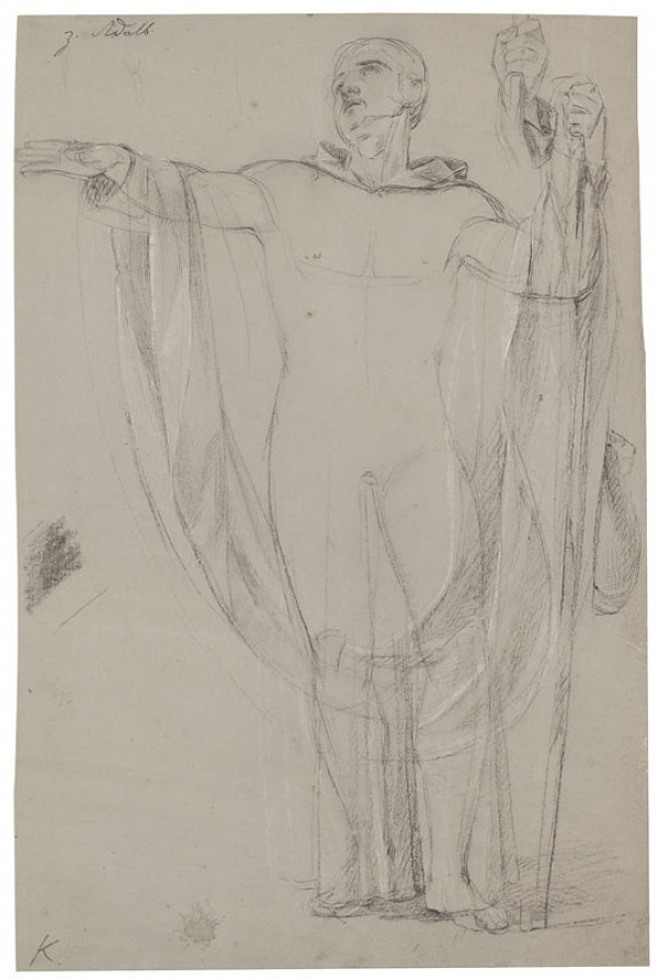 František Tkadlík - Study of Saint Adalbert for the painting Return of Saint Adalbert to His Homeland 