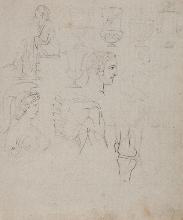 František Tkadlík - Sheet from Sketchbook A - various studies 