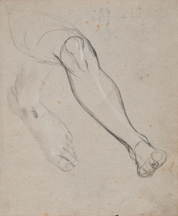 František Tkadlík - Sheet from Sketchbook A - two studies of legs 