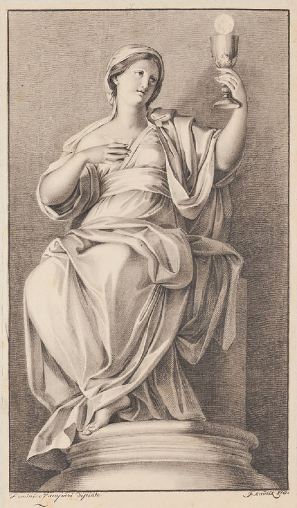 František Tkadlík - Saint Barbara (after a painting by Domenico Zampieri) 