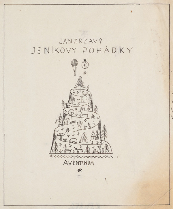 Jan Zrzavý - Design for a cover and study for the chapter initials to Jeník’s Tales by Jan Zrzavý 